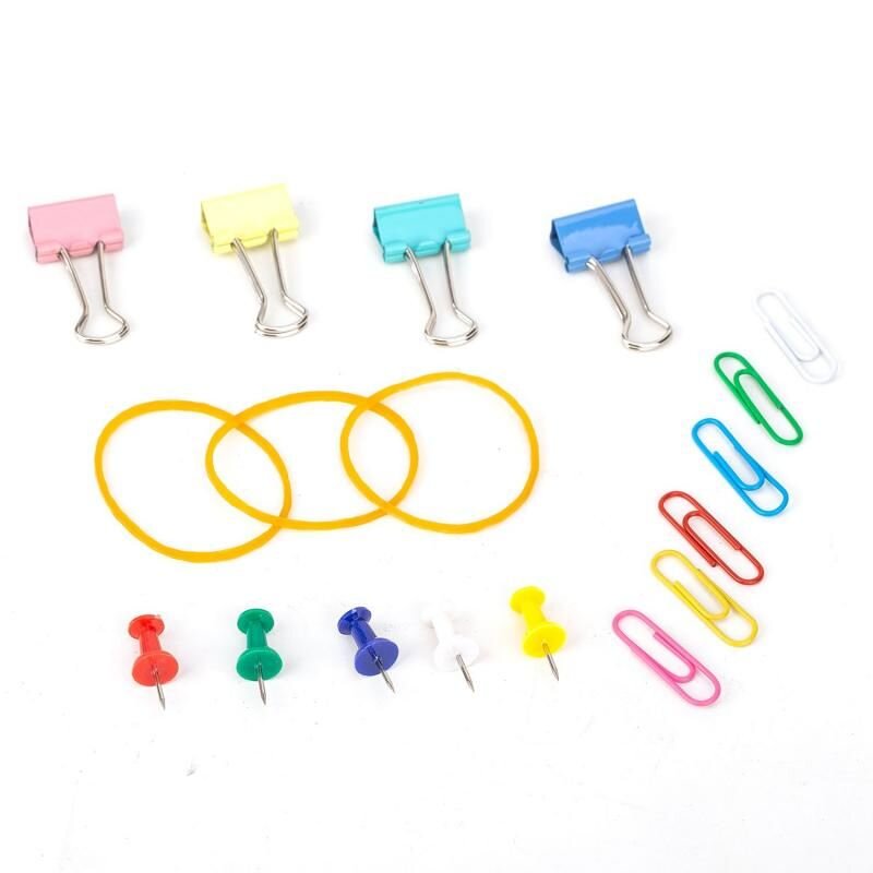 Set accesorii birou (agrafe, elastice, clipsuri, ace) deli