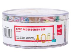 Set accesorii birou (agrafe, elastice, clipsuri, ace) deli